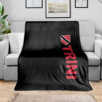 Vintage Trini Throw Blanket Trinidad and Tobago Flag Minimalist Patriotic Caribbean Pride