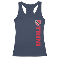 Vintage Trini Racerback Tank Top Trinidad and Tobago Flag Minimalist Patriotic Caribbean Pride
