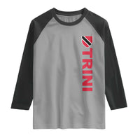 Vintage Trini Raglan Shirt Trinidad and Tobago Flag Minimalist Patriotic Caribbean Pride
