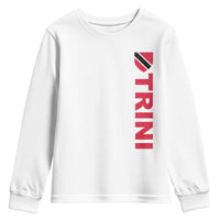 Vintage Trini Youth Sweatshirt Trinidad and Tobago Flag Minimalist Patriotic Caribbean Pride