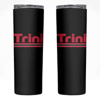 Retro Trini Skinny Tumbler Trinidad and Tobago Flag Caribbean Pride Heritage Gift