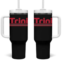 Retro Trini Tumbler With Handle Trinidad and Tobago Flag Caribbean Pride Heritage Gift