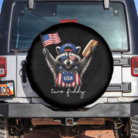 Funny Two Fiddy Raccoon Patriotic Spare Tire Cover USA Flag Hot Dog Fourth of July USA 250th Anniversary