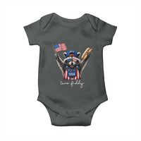 Funny Two Fiddy Raccoon Patriotic Baby Onesie USA Flag Hot Dog Fourth of July USA 250th Anniversary