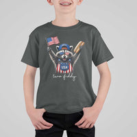 Funny Two Fiddy Raccoon Patriotic T Shirt For Kid USA Flag Hot Dog Fourth of July USA 250th Anniversary