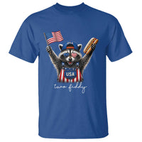 Funny Two Fiddy Raccoon Patriotic T Shirt USA Flag Hot Dog Fourth of July USA 250th Anniversary