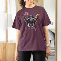 Funny Two Fiddy Raccoon Patriotic T Shirt For Women USA Flag Hot Dog Fourth of July USA 250th Anniversary