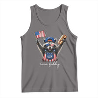 Funny Two Fiddy Raccoon Patriotic Tank Top USA Flag Hot Dog Fourth of July USA 250th Anniversary