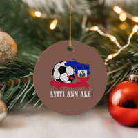 Ayiti Ann Ale Haiti Soccer Ceramic Ornament Haitian Football Fan Pride Flag Graphic Caribbean Sports