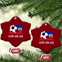 Ayiti Ann Ale Haiti Soccer Ceramic Ornament Haitian Football Fan Pride Flag Graphic Caribbean Sports