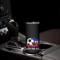 Ayiti Ann Ale Haiti Soccer Skinny Tumbler Haitian Football Fan Pride Flag Graphic Caribbean Sports