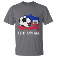 Ayiti Ann Ale Haiti Soccer T Shirt Haitian Football Fan Pride Flag Graphic Caribbean Sports