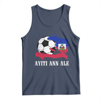 Ayiti Ann Ale Haiti Soccer Tank Top Haitian Football Fan Pride Flag Graphic Caribbean Sports