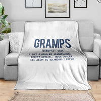 Grandpa Gift For Gramps Throw Blanket Fathers Day Birthday Gift Idea