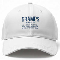 Grandpa Gift For Gramps Baseball Cap Fathers Day Birthday Gift Idea