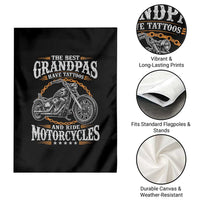 Biker Grandpa Best Grandpas Have Tattoos and Ride Motorcycles Garden Flag
