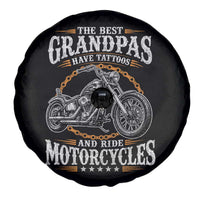 Biker Grandpa Best Grandpas Have Tattoos and Ride Motorcycles Spare Tire Cover