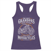 Biker Grandpa Best Grandpas Have Tattoos and Ride Motorcycles Racerback Tank Top