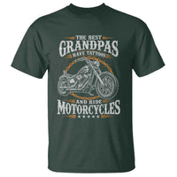 Biker Grandpa Best Grandpas Have Tattoos and Ride Motorcycles T Shirt