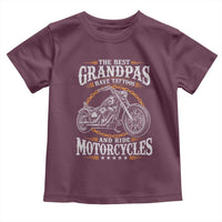 Biker Grandpa Best Grandpas Have Tattoos and Ride Motorcycles Toddler T Shirt