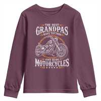 Biker Grandpa Best Grandpas Have Tattoos and Ride Motorcycles Youth Sweatshirt
