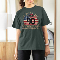 90th Birthday T Shirt For Women It Took Me 90 Years To Create This Masterpiece Vintage American Flag