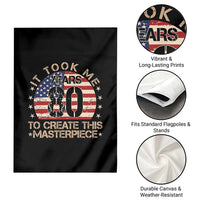 80th Birthday Garden Flag It Took Me 80 Years To Create This Masterpiece Vintage American Flag