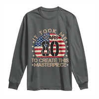80th Birthday Long Sleeve Shirt It Took Me 80 Years To Create This Masterpiece Vintage American Flag
