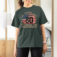 80th Birthday T Shirt For Women It Took Me 80 Years To Create This Masterpiece Vintage American Flag