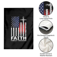 Faith Family Freedom Garden Flag Charlie Kirk Patriotic Christian Vintage USA Flag - Wonder Print Shop