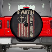 Faith Family Freedom Spare Tire Cover Patriotic Christian Vintage USA Flag - Wonder Print Shop