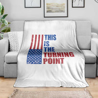 This is The Turning Point Throw Blanket USA Flag Patriotic Freedom Conservative - Wonder Print Shop