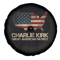 Charlie Kirk Spare Tire Cover Great American Patriot USA Flag - Wonder Print Shop