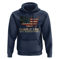 Charlie Kirk Hoodie Great American Patriot USA Flag - Wonder Print Shop