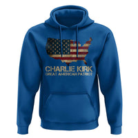 Charlie Kirk Hoodie Great American Patriot USA Flag - Wonder Print Shop