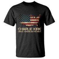 Charlie Kirk T Shirt Great American Patriot USA Flag - Wonder Print Shop