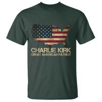 Charlie Kirk T Shirt Great American Patriot USA Flag - Wonder Print Shop