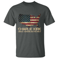 Charlie Kirk T Shirt Great American Patriot USA Flag - Wonder Print Shop