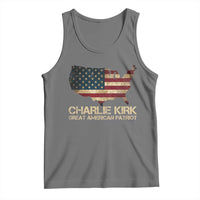Charlie Kirk Tank Top Great American Patriot USA Flag - Wonder Print Shop