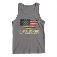Charlie Kirk Tank Top Great American Patriot USA Flag - Wonder Print Shop