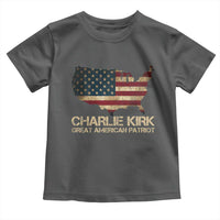 Charlie Kirk Toddler T Shirt Great American Patriot USA Flag - Wonder Print Shop