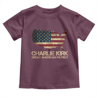 Charlie Kirk Toddler T Shirt Great American Patriot USA Flag - Wonder Print Shop