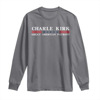 Charlie Kirk Long Sleeve Shirt Great American Patriot USA Freedom Conservative - Wonder Print Shop