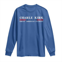 Charlie Kirk Long Sleeve Shirt Great American Patriot USA Freedom Conservative - Wonder Print Shop