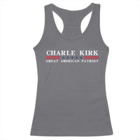 Charlie Kirk Racerback Tank Top Great American Patriot USA Freedom Conservative - Wonder Print Shop