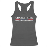 Charlie Kirk Racerback Tank Top Great American Patriot USA Freedom Conservative - Wonder Print Shop