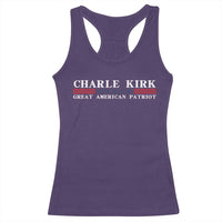 Charlie Kirk Racerback Tank Top Great American Patriot USA Freedom Conservative - Wonder Print Shop