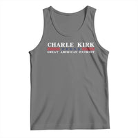 Charlie Kirk Tank Top Great American Patriot USA Freedom Conservative - Wonder Print Shop