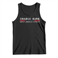 Charlie Kirk Tank Top Great American Patriot USA Freedom Conservative - Wonder Print Shop