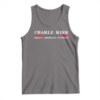 Charlie Kirk Tank Top Great American Patriot USA Freedom Conservative - Wonder Print Shop
